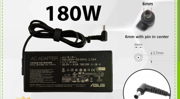 ASUS Laptop Charger 180W 20V 9A Original Adapter Model : A22-180P1A (6.0 mm x 3.7 mm) (1 Yr Warranty) (Power Cord Included) - Image 5
