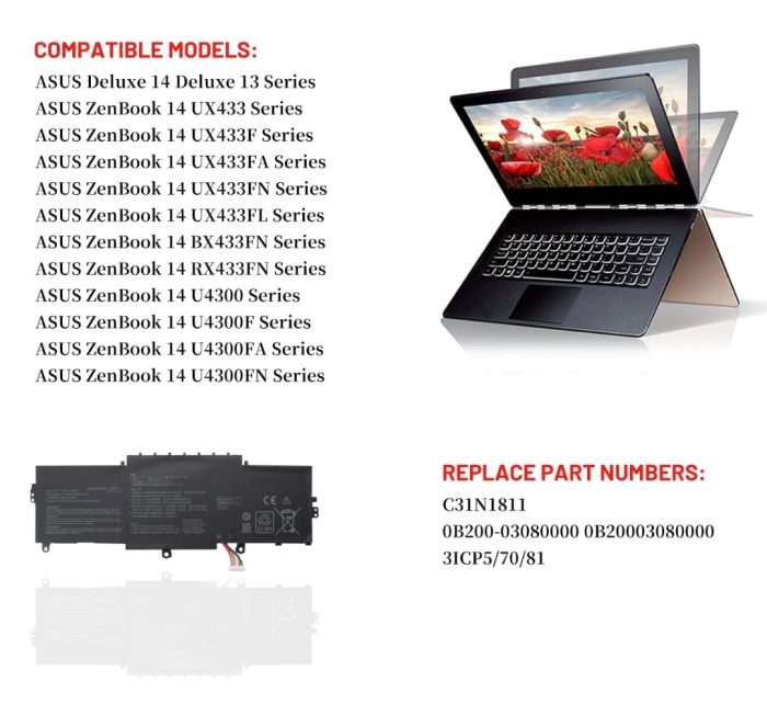 ASUS C31N1811 - C31N1811 Original Laptop Notebook Battery (1 Yr Warranty) - Image 16