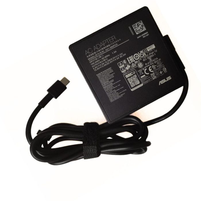 ASUS Laptop Charger 90W 20V 4.5A Original Adapter (Type-C) (1 Yr Warranty) (Power Cord Included) Model : ADP-90RE B - Image 8