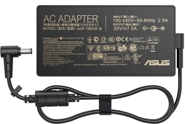 ASUS Laptop Charger 150W 20V 7.5A Original Adapter Model : Asus Vivobook F571GT-AL318T (4.5 mm x 3.0 mm) (1 Yr Warranty) (Power Cord Included) - Image 4