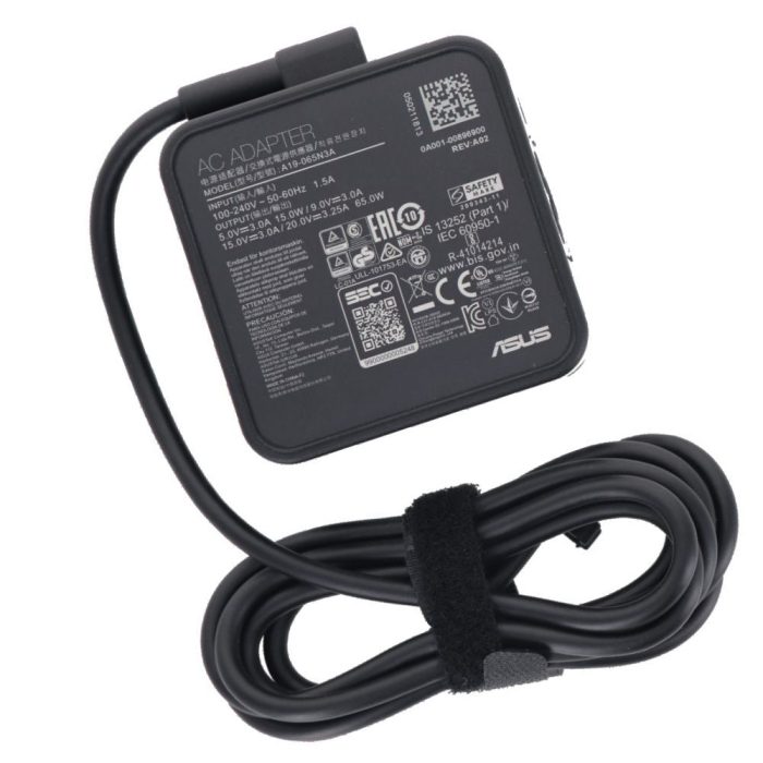 ASUS Laptop Charger 65W 20V 3.25A Original Adapter Model No: A542UR (Type-C) (1 Yr Warranty) (Power Cord Included) - Image 2