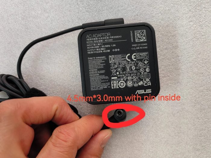 ASUS Laptop Charger 45W 19V 2.37A Original Adapter (4.5 mm x 3.0 mm) (1 Yr Warranty) (Power Cord Included) Model : ADP-45BW A - Image 11